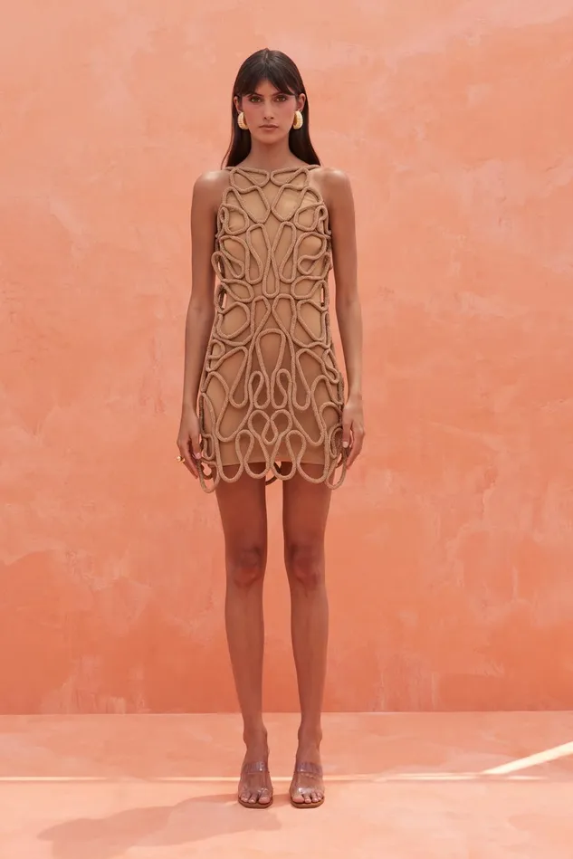 Cult Gaia Jemima Dress Champagne Women Dresses