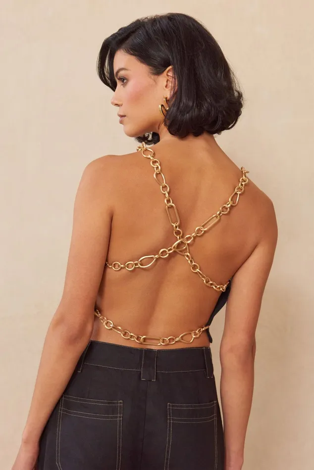 Cult Gaia Joey Top Black Women Tops