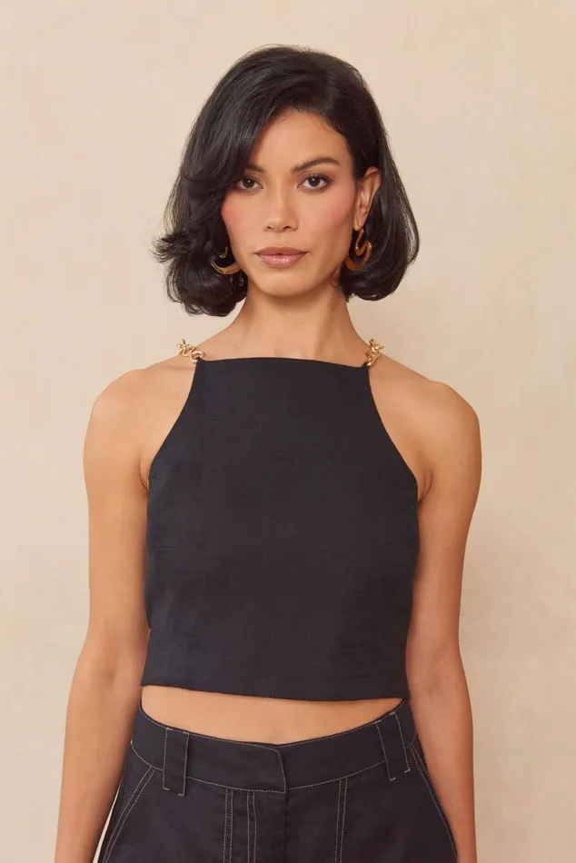 Cult Gaia Joey Top Black Women Tops