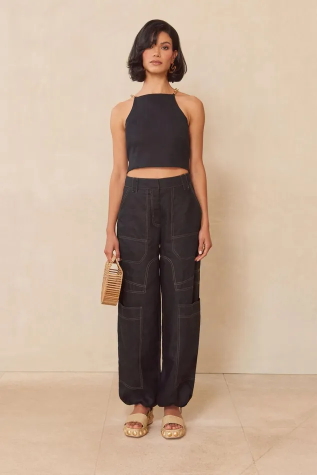 Cult Gaia Joey Top Black Women Tops