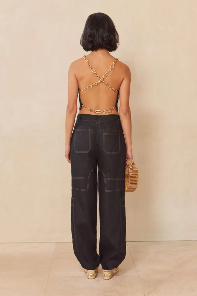 Cult Gaia Joey Top Black Women Tops