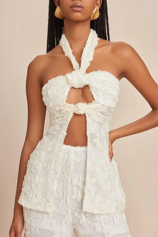 Cult Gaia Lainie Top Off White Women Tops