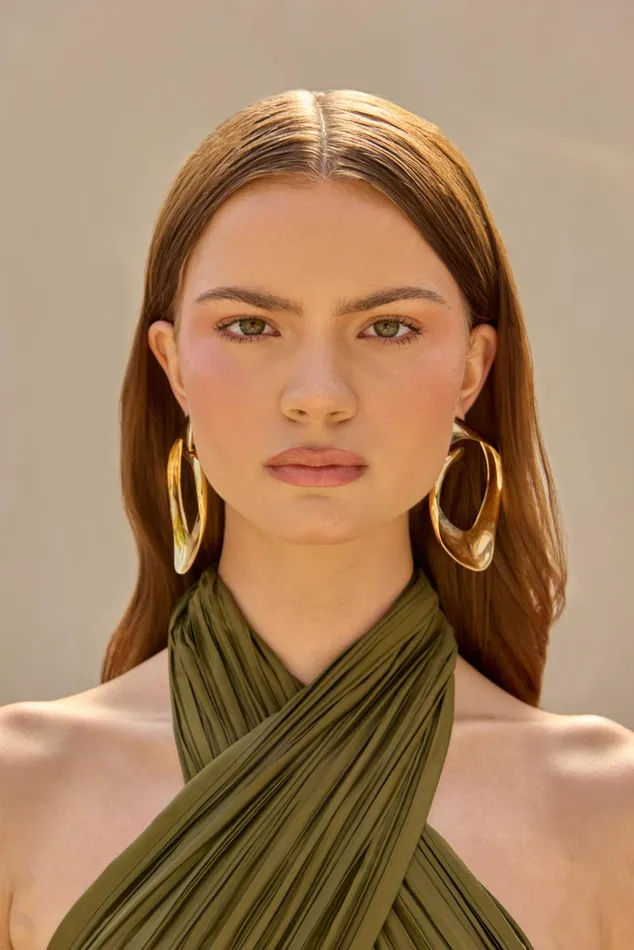 Cult Gaia Lola Earring Shiny Brass Women Earrings