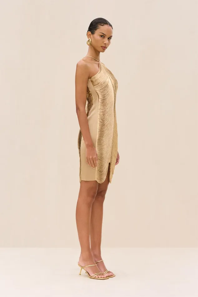 Cult Gaia Mara Dress Gold Women Dresses Cult Gaia Mara Dress Gold Women Dresses
