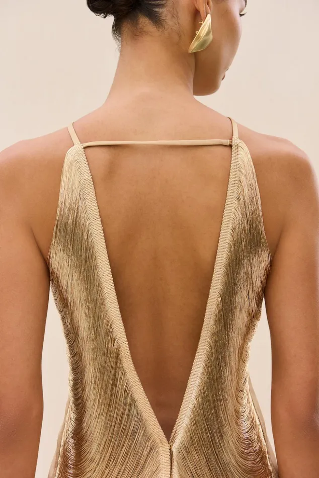 Cult Gaia Mara Dress Gold Women Dresses Cult Gaia Mara Dress Gold Women Dresses