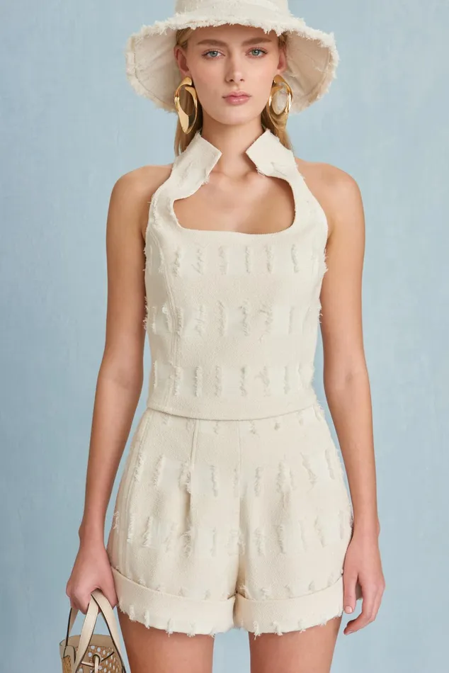 Cult Gaia Olga Short Off White Women Bottoms