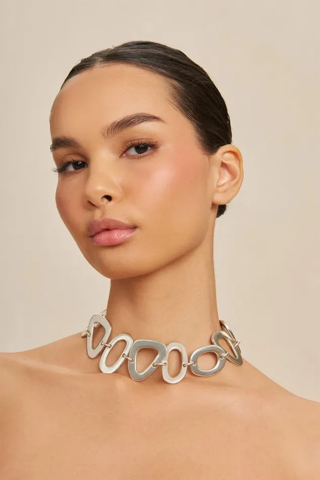 Cult Gaia Paloma Choker Antique Silver Women Necklaces