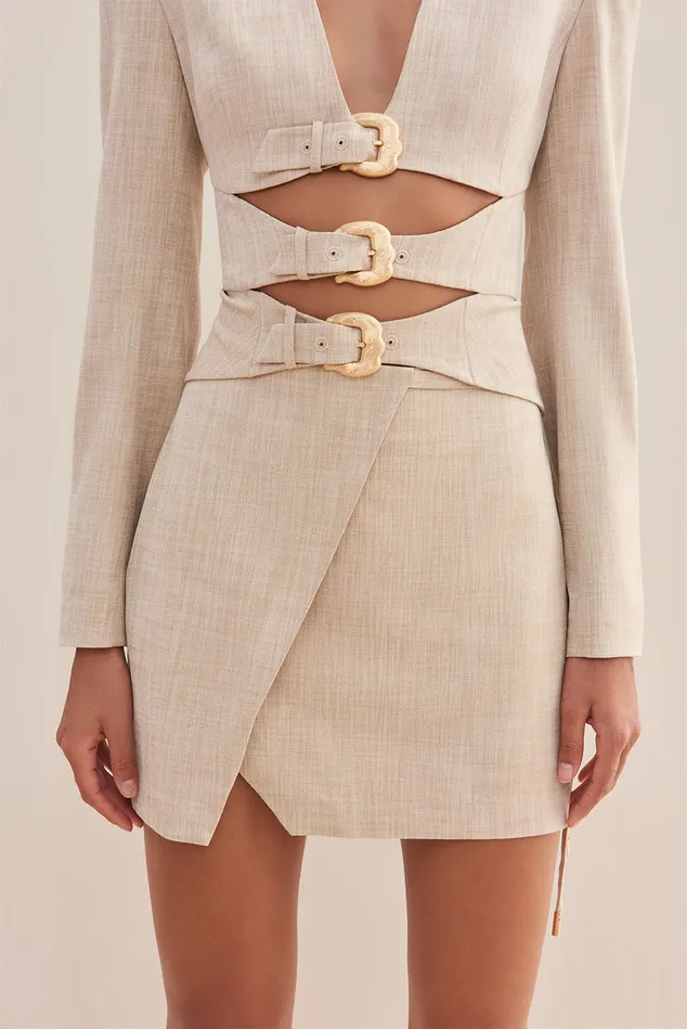 Cult Gaia Sammy Skirt Ecru Women Bottoms