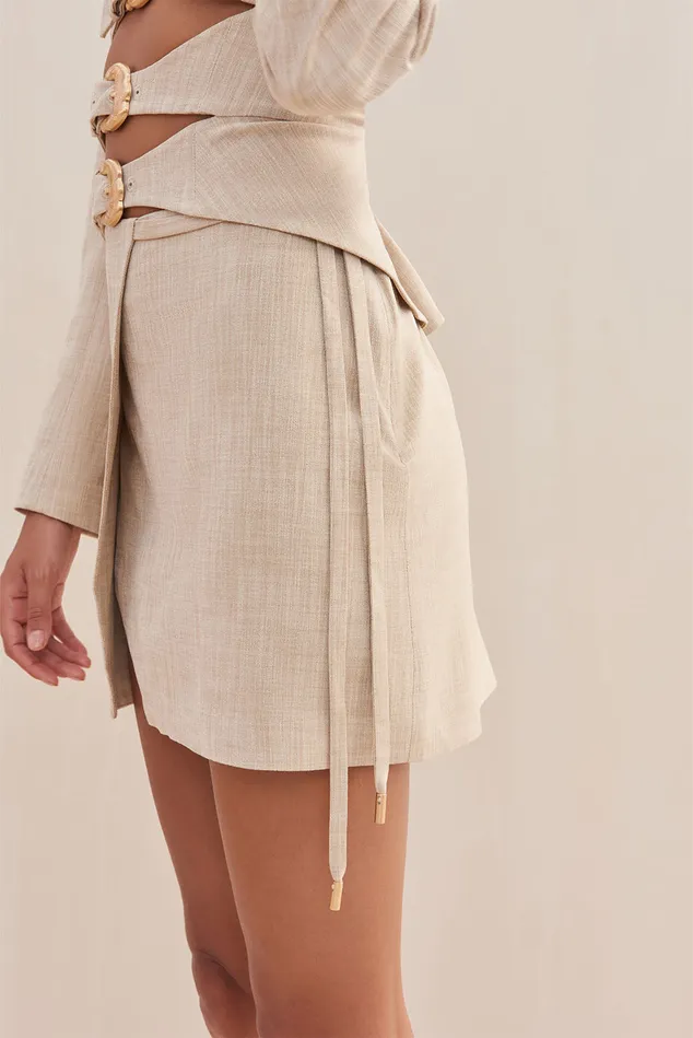 Cult Gaia Sammy Skirt Ecru Women Bottoms