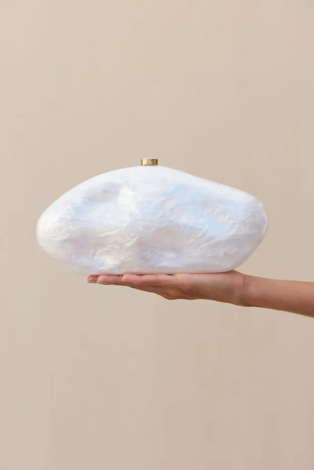 Cult Gaia The Caldera Clutch Pearl Women Clutches Cult Gaia The Caldera Clutch Pearl Women Clutches