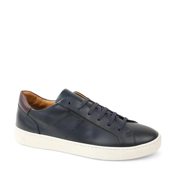 Dante LacetoToe Leather Sneaker 8211 Navy Men Bruno Magli Casual Shoes