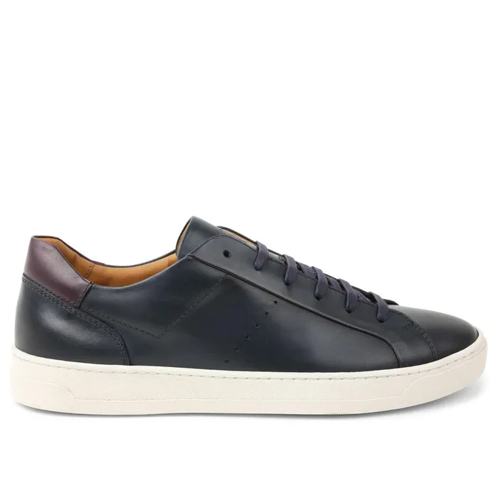 Dante LacetoToe Leather Sneaker 8211 Navy Men Bruno Magli Casual Shoes