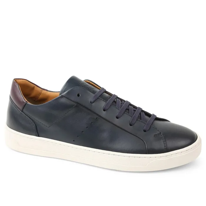 Dante LacetoToe Leather Sneaker 8211 Navy Men Bruno Magli Casual Shoes
