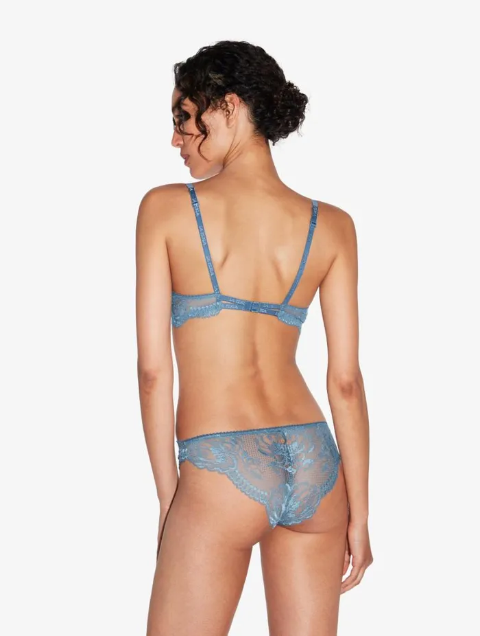 Dark Blue Lace Pushup Bra Lingerie La Perla Padded