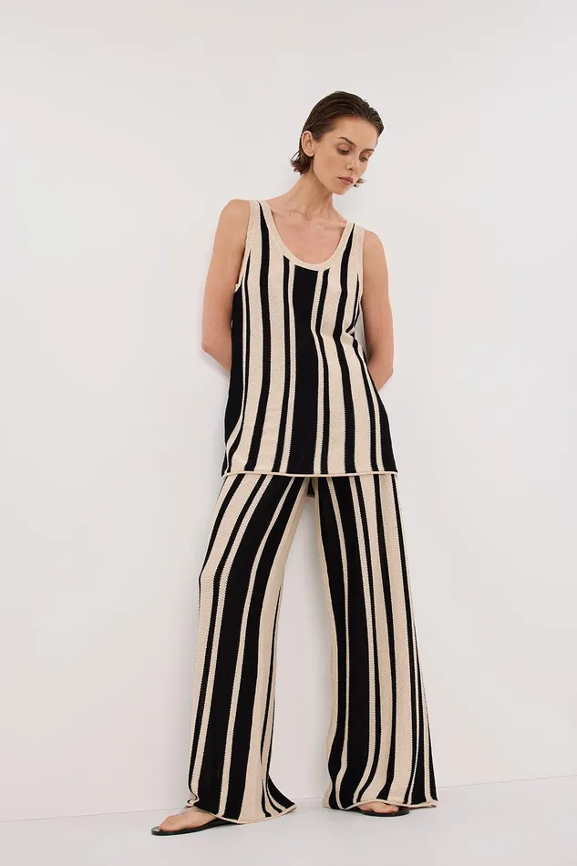 DELPHI STRIPE WIDE LEG KNIT PANT Women DISSH Pants