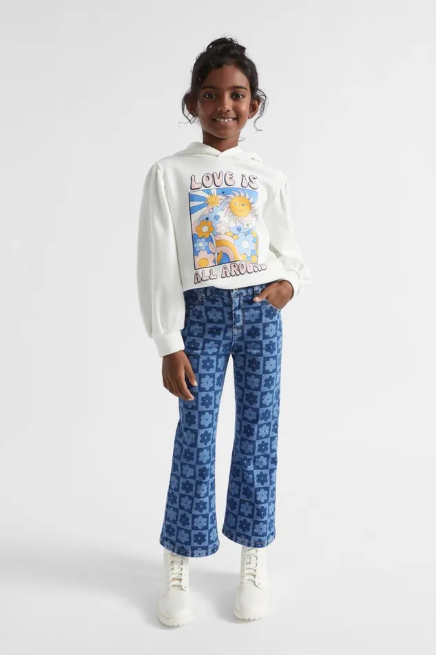 Denim and Jeans Girl Seed Heritage Checked Jean Indigo