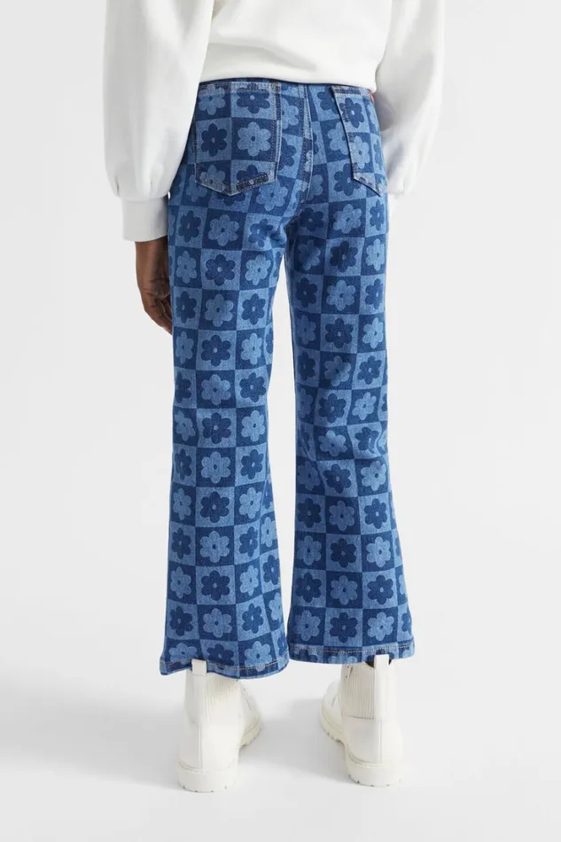 Denim and Jeans Girl Seed Heritage Checked Jean Indigo
