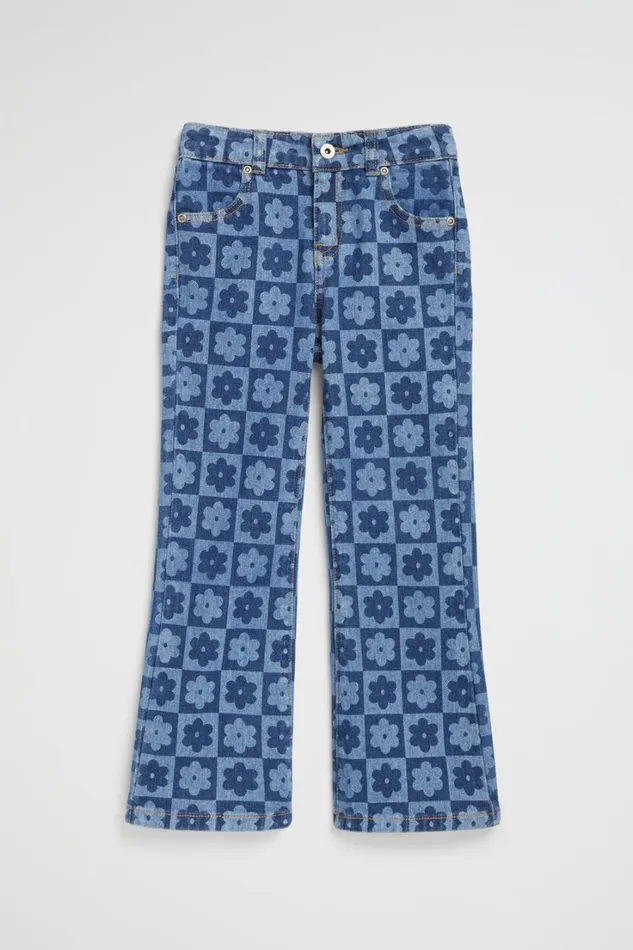 Denim and Jeans Girl Seed Heritage Checked Jean Indigo