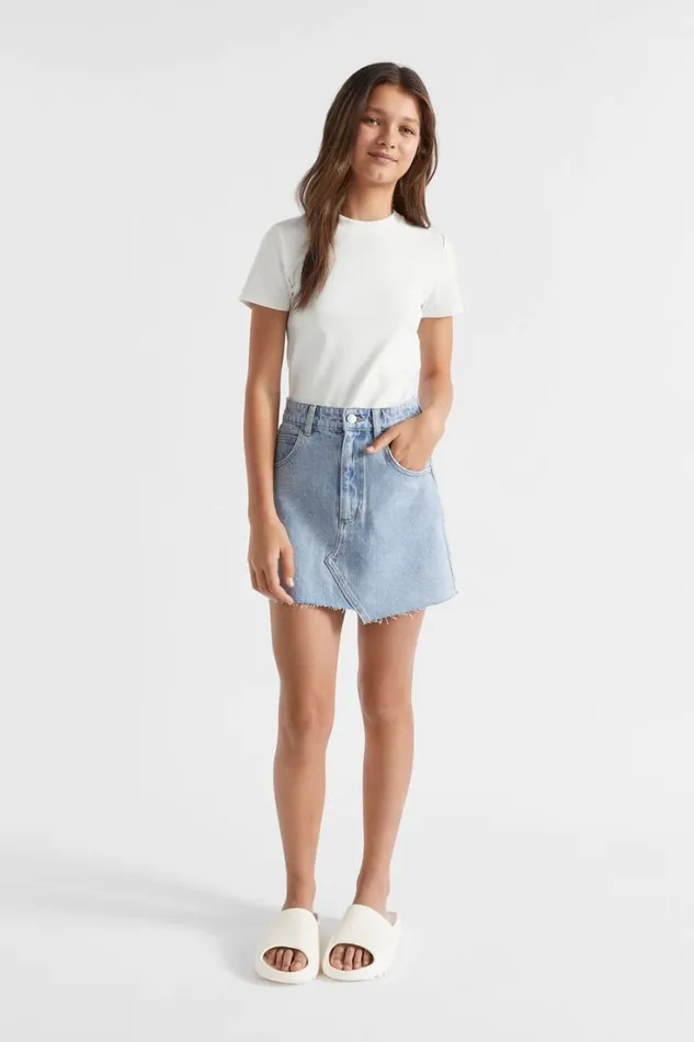 Denim and Jeans Teen Girl Seed Heritage A Line Denim Skirt Vintage Wash