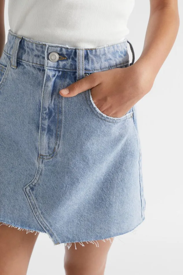 Denim and Jeans Teen Girl Seed Heritage A Line Denim Skirt Vintage Wash