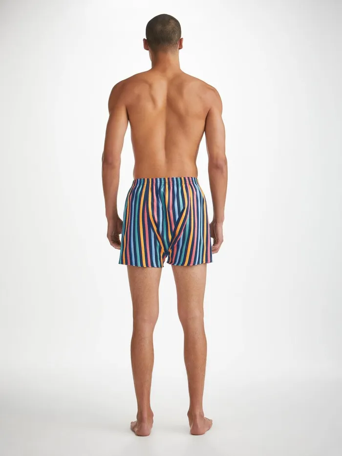 Derek Rose Classic Fit Boxers Wellington 56 Cotton Multi Men Classic Fit Boxer Shorts