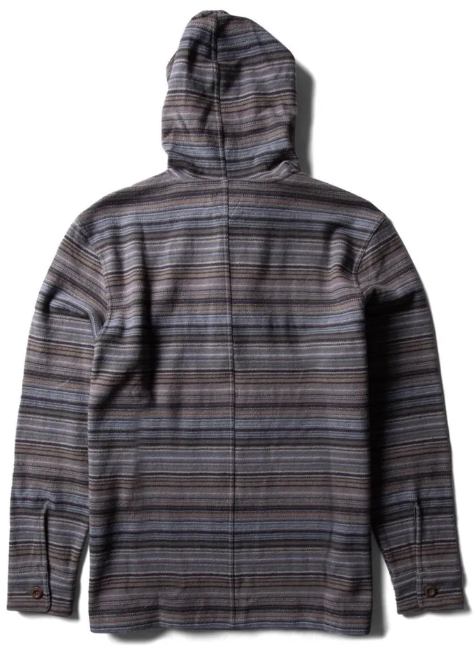 Descanso Hooded Popover Dark Grey Men Vissla Shirts and Flannels