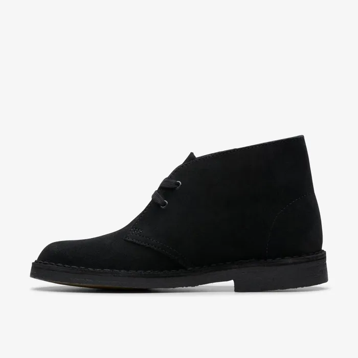 Desert Boot Black Suede WomenMen Clarks Boots and Booties