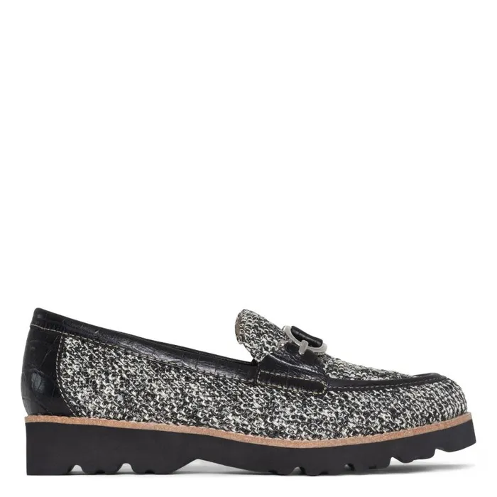 Donald Pliner Casual CLIO Black White Raffia 8211 Women