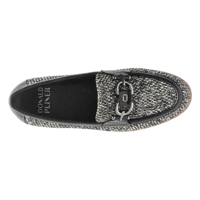 Donald Pliner Casual CLIO Black White Raffia 8211 Women