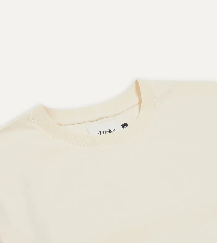 Drake039s Antique White Cotton Crew Neck Hiking TShirt Men TShirts