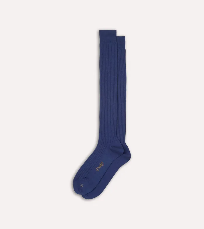 Drake039s Blue Wool OverTheCalf Socks Men Boxer Shorts and Socks