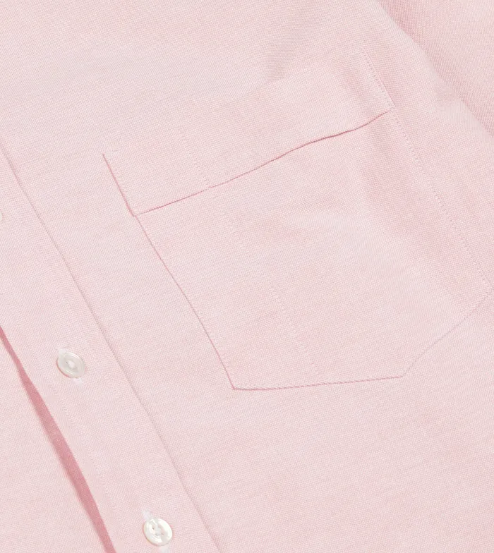 Drake039s Bright Pink Cotton Oxford Cloth ButtonDown Shirt Men Formal Shirts