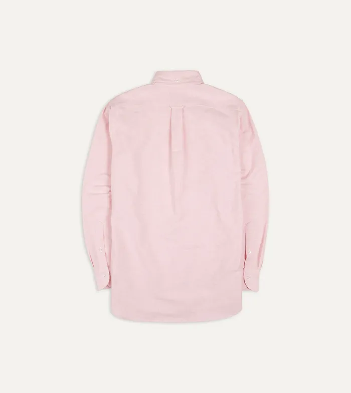 Drake039s Bright Pink Cotton Oxford Cloth ButtonDown Shirt Men Formal Shirts