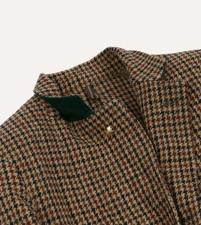 Drake039s Brown Houndstooth Check Harris Tweed Games Blazer Mk Vii Men Blazers