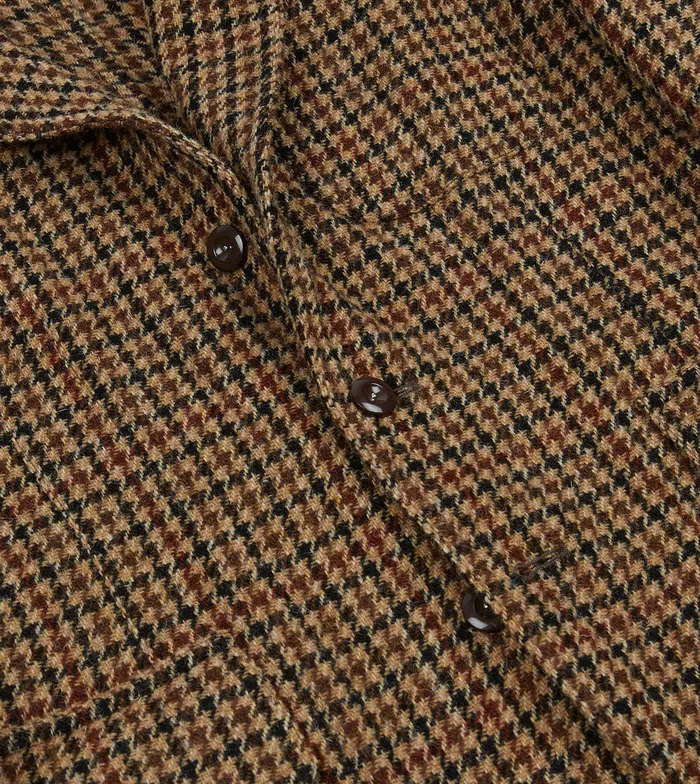Drake039s Brown Houndstooth Check Harris Tweed Games Blazer Mk Vii Men Blazers