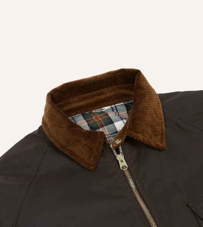 Drake039s Brown Waxed Coverall Jacket Men Coats and Jackets