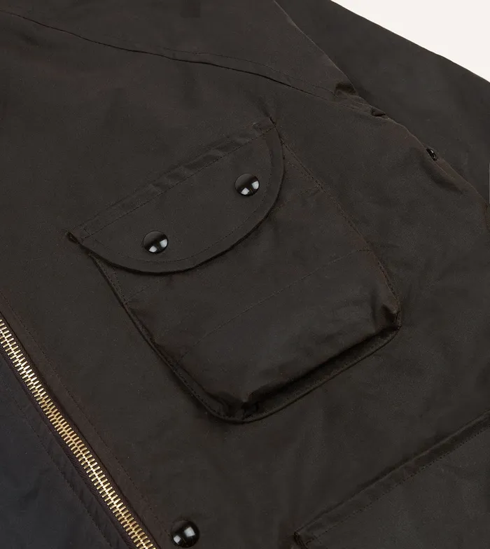 Drake039s Brown Waxed Coverall Jacket Men Coats and Jackets