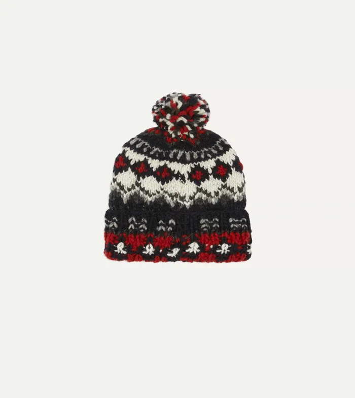 Drake039s Chamula For Navy Fairisle Merino Knit Cap Men Hats