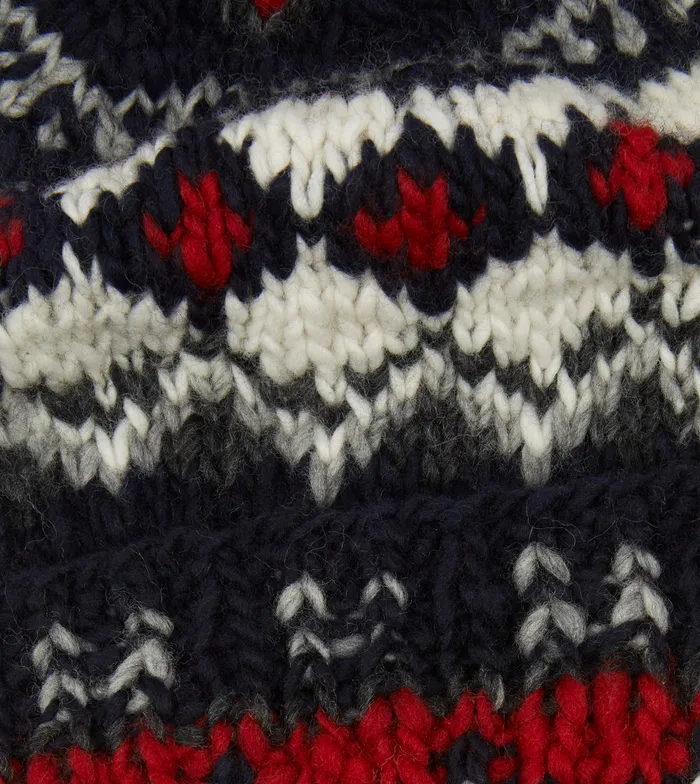 Drake039s Chamula For Navy Fairisle Merino Knit Cap Men Hats