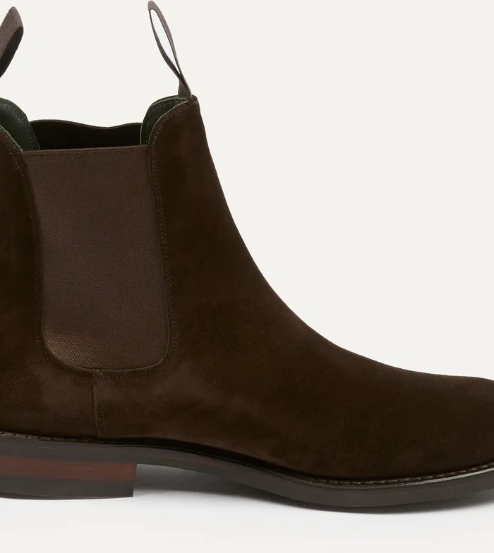 Drake039s Dark Brown Suede Hancock Goodyear Welted Chelsea Boot Men Chelsea Boots