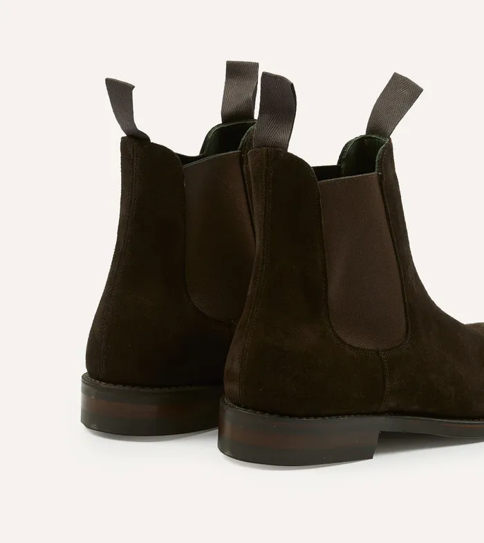 Drake039s Dark Brown Suede Hancock Goodyear Welted Chelsea Boot Men Chelsea Boots