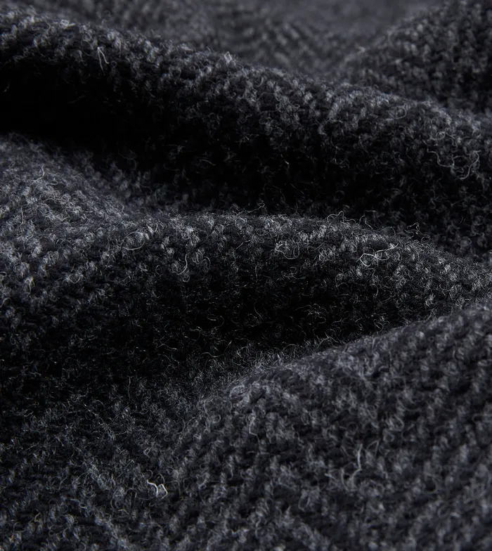 Drake039s Dark Grey Herringbone Wool Raglan Coat Men Coats and Jackets
