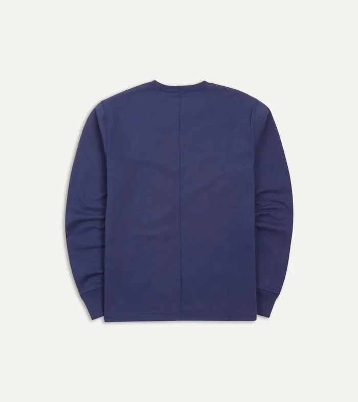Drake039s Dark Indigo Cotton LongSleeve Hiking TShirt Men TShirts