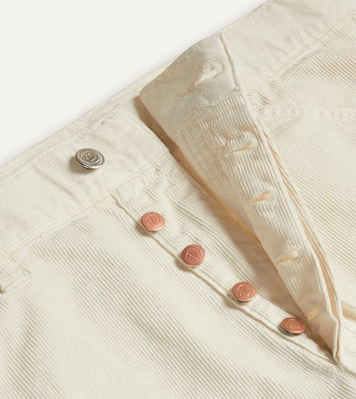 Drake039s Ecru Japanese Selvedge Needlecord FivePocket Trousers Men Trousers