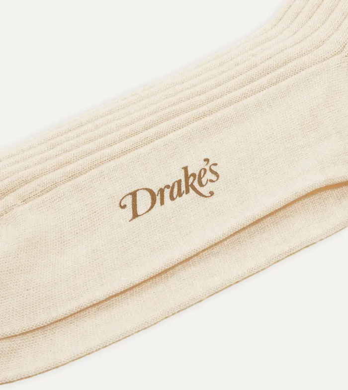 Drake039s Ecru Wool OverTheCalf Socks Men Boxer Shorts and Socks