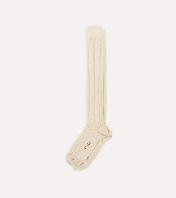 Drake039s Ecru Wool OverTheCalf Socks Men Boxer Shorts and Socks