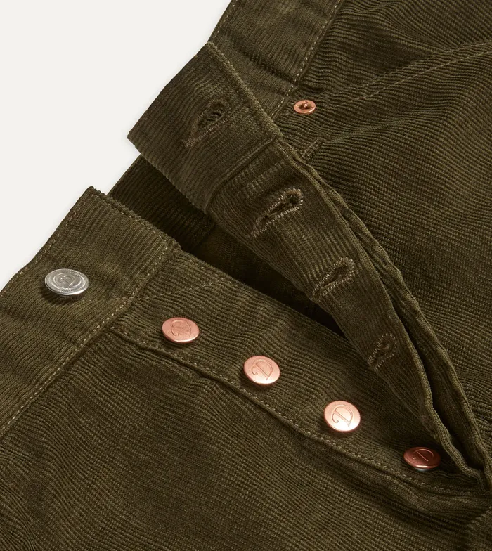 Drake039s Green Japanese Selvedge Needlecord FivePocket Trousers Men Trousers