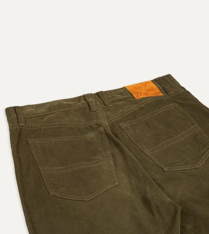 Drake039s Green Japanese Selvedge Needlecord FivePocket Trousers Men Trousers