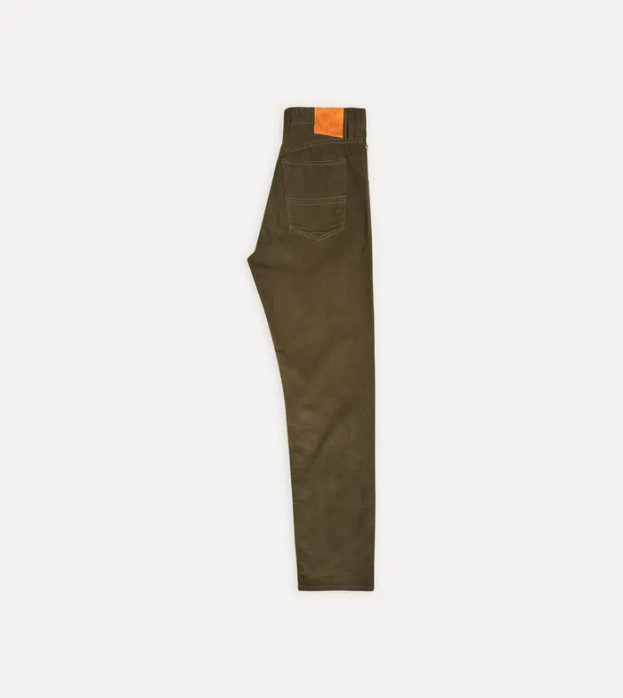 Drake039s Green Japanese Selvedge Needlecord FivePocket Trousers Men Trousers