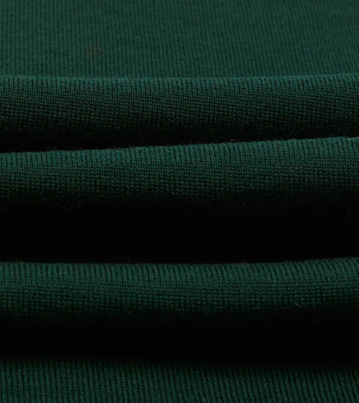 Drake039s Green Merino Wool Knitted Rugby Shirt Men Knitwear